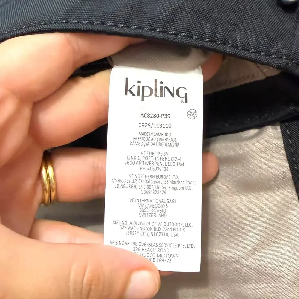 Kipling Sabian Crossbody Mini Bag NWT Black Noir Utility Adjustable Everyday